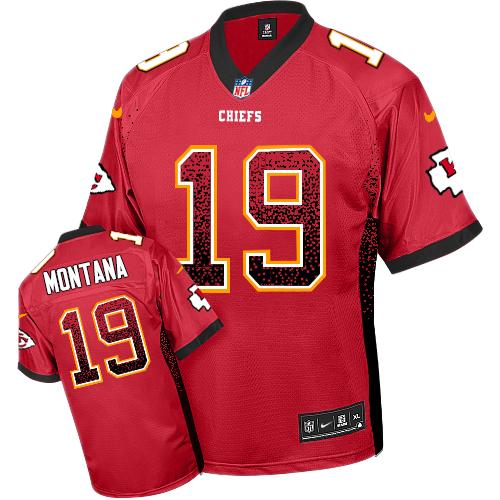 Nike Chiefs #19 Joe Montana Red Team Color Men's Stitched NFL Elite Drift Fashion Jersey Nike Chiefs #19 Joe Montana Red Team Color Men's Stitched NFL Elite Drift Fashion Jersey