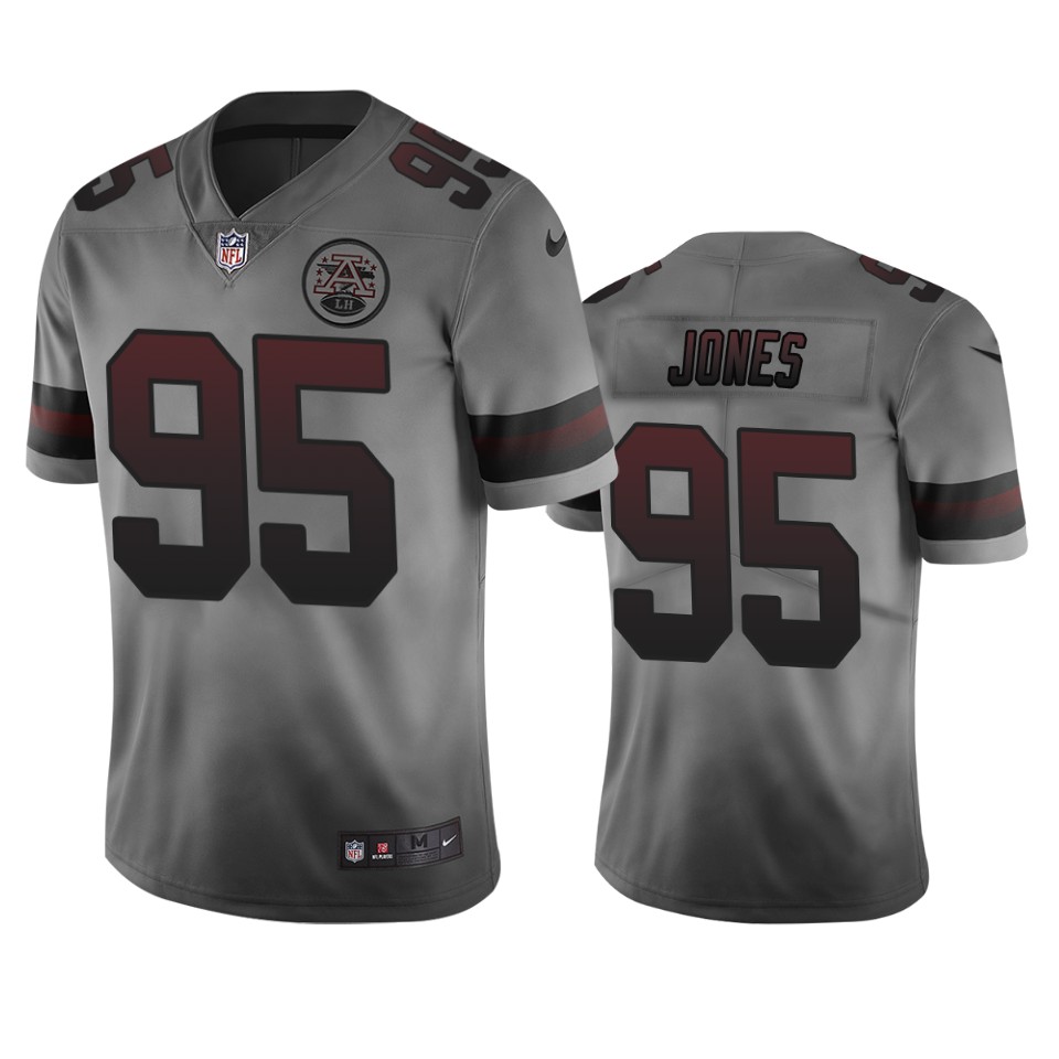 Kansas City Chiefs #95 Chris Jones Smoky Men's Nike Vapor Limited City Edition NFL Jersey Kansas City Chiefs #95 Chris Jones Smoky Men's Nike Vapor Limited City Edition NFL Jersey