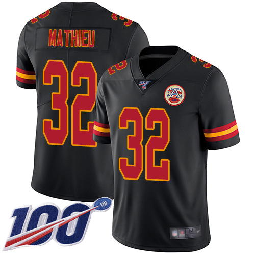 Nike Chiefs #32 Tyrann Mathieu Black Men's Stitched NFL Limited Rush 100th Season Jersey Nike Chiefs #32 Tyrann Mathieu Black Men's Stitched NFL Limited Rush 100th Season Jersey
