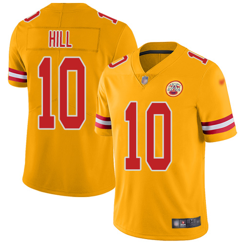 Nike Chiefs #10 Tyreek Hill Gold Men's Stitched NFL Limited Inverted Legend Jersey Nike Chiefs #10 Tyreek Hill Gold Men's Stitched NFL Limited Inverted Legend Jersey