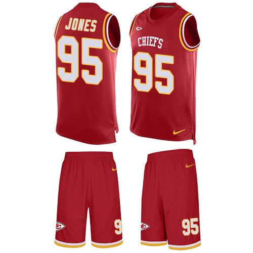 Nike Chiefs #95 Chris Jones Red Team Color Men's Stitched NFL Limited Tank Top Suit Jersey Nike Chiefs #95 Chris Jones Red Team Color Men's Stitched NFL Limited Tank Top Suit Jersey