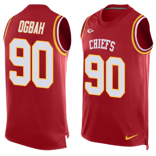 Nike Chiefs #90 Emmanuel Ogbah Red Team Color Men's Stitched NFL Limited Tank Top Jersey Nike Chiefs #90 Emmanuel Ogbah Red Team Color Men's Stitched NFL Limited Tank Top Jersey