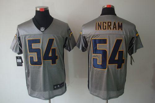 Nike Chargers #54 Melvin Ingram Grey Shadow Men's Stitched NFL Elite Jersey Nike Chargers #54 Melvin Ingram Grey Shadow Men's Stitched NFL Elite Jersey