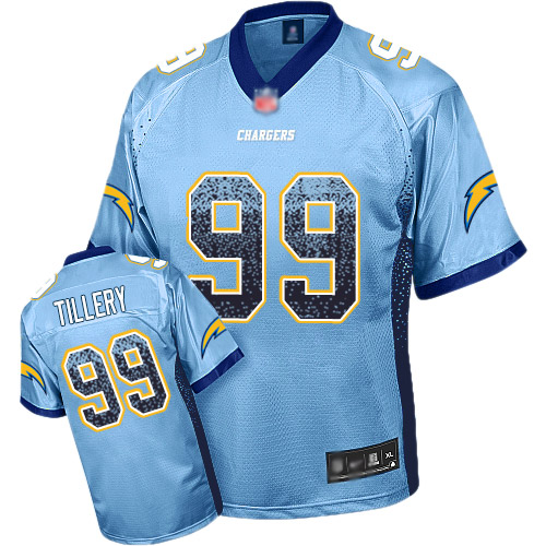 Nike Chargers #99 Jerry Tillery Electric Blue Alternate Men's Stitched NFL Elite Drift Fashion Jersey