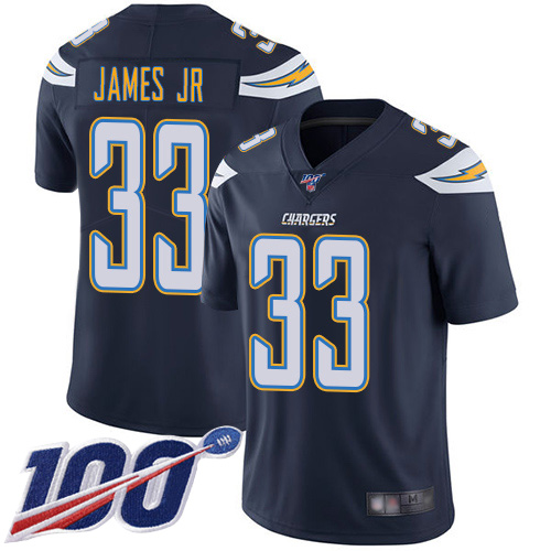 Nike Chargers #33 Derwin James Jr Navy Blue Team Color Men's Stitched NFL 100th Season Vapor Limited Jersey Nike Chargers #33 Derwin James Jr Navy Blue Team Color Men's Stitched NFL 100th Season Vapor Limited Jersey