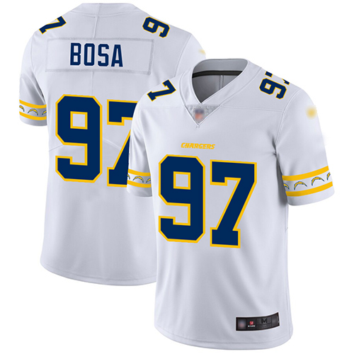 Nike Chargers #97 Joey Bosa White Men's Stitched NFL Limited Team Logo Fashion Jersey Nike Chargers #97 Joey Bosa White Men's Stitched NFL Limited Team Logo Fashion Jersey
