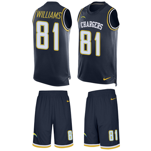 Nike Chargers #81 Mike Williams Navy Blue Team Color Men's Stitched NFL Limited Tank Top Suit Jersey Nike Chargers #81 Mike Williams Navy Blue Team Color Men's Stitched NFL Limited Tank Top Suit Jersey