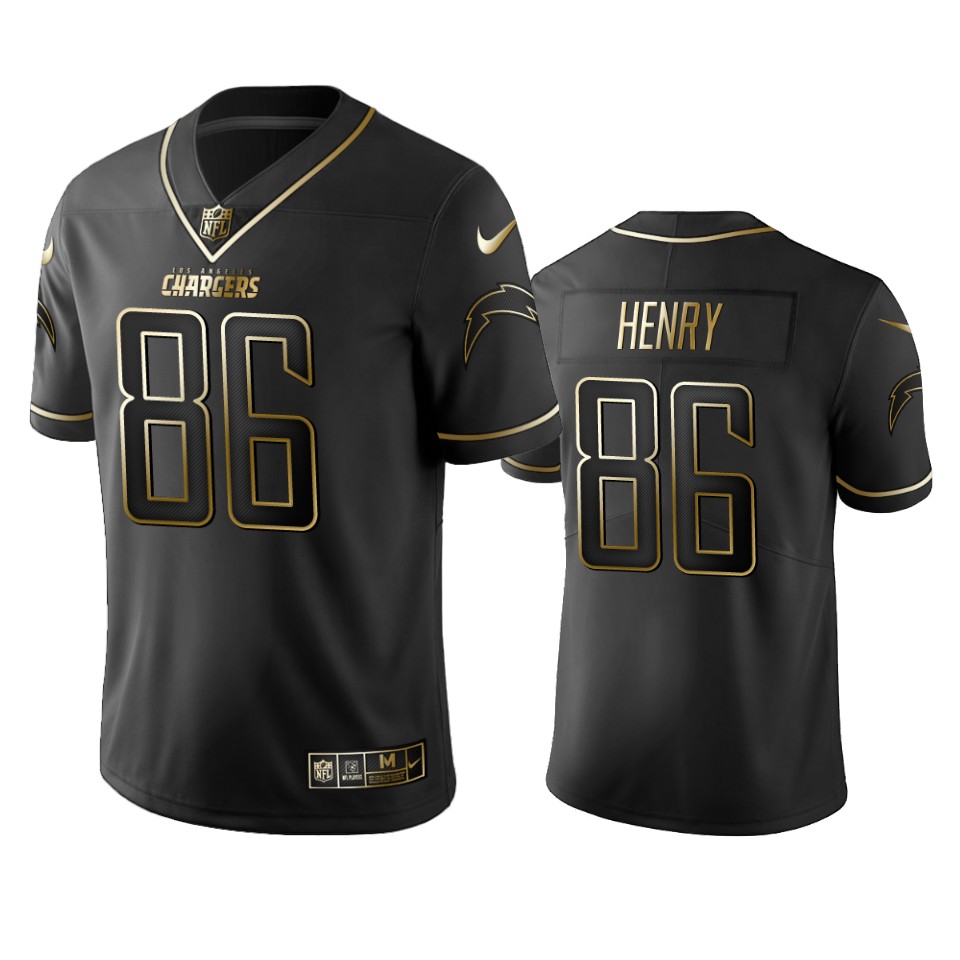 Chargers #86 Hunter Henry Men's Stitched NFL Vapor Untouchable Limited Black Golden Jersey Chargers #86 Hunter Henry Men's Stitched NFL Vapor Untouchable Limited Black Golden Jersey