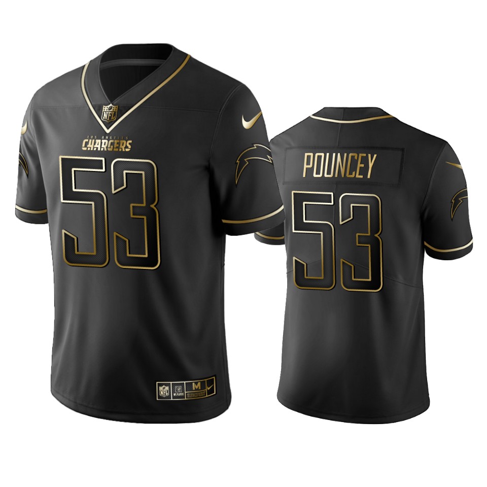 Chargers #53 Mike Pouncey Men's Stitched NFL Vapor Untouchable Limited Black Golden Jersey Chargers #53 Mike Pouncey Men's Stitched NFL Vapor Untouchable Limited Black Golden Jersey