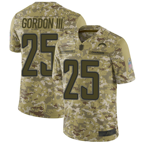 Nike Chargers #25 Melvin Gordon III Camo Men's Stitched NFL Limited 2018 Salute To Service Jersey Nike Chargers #25 Melvin Gordon III Camo Men's Stitched NFL Limited 2018 Salute To Service Jersey