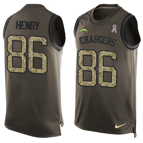Nike Chargers #86 Hunter Henry Green Men's Stitched NFL Limited Salute To Service Tank Top Jersey Nike Chargers #86 Hunter Henry Green Men's Stitched NFL Limited Salute To Service Tank Top Jersey