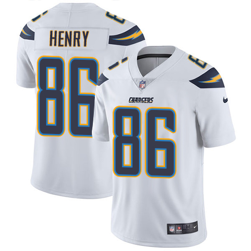 Nike Chargers #86 Hunter Henry White Men's Stitched NFL Vapor Untouchable Limited Jersey Nike Chargers #86 Hunter Henry White Men's Stitched NFL Vapor Untouchable Limited Jersey