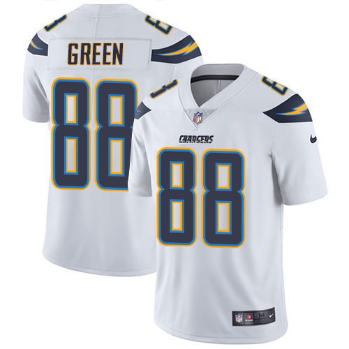 Nike Chargers #88 Virgil Green White Men's Stitched NFL Vapor Untouchable Limited Jersey Nike Chargers #88 Virgil Green White Men's Stitched NFL Vapor Untouchable Limited Jersey