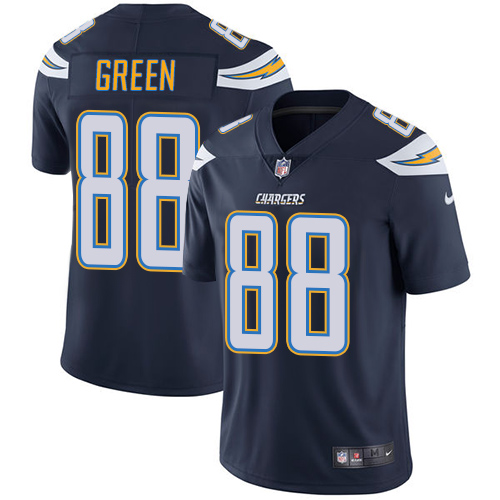 Nike Chargers #88 Virgil Green Navy Blue Team Color Men's Stitched NFL Vapor Untouchable Limited Jersey Nike Chargers #88 Virgil Green Navy Blue Team Color Men's Stitched NFL Vapor Untouchable Limited Jersey