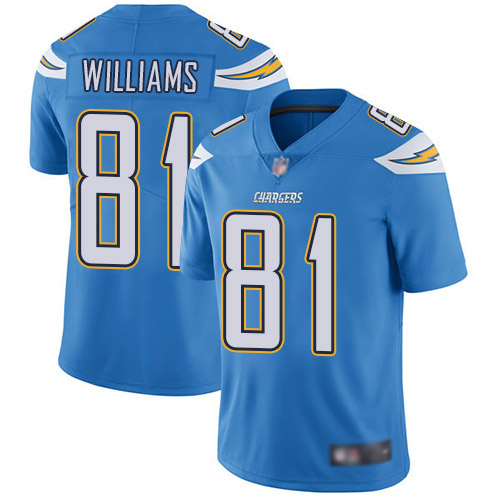 Nike Chargers #81 Mike Williams Electric Blue Alternate Men's Stitched NFL Vapor Untouchable Limited Jersey Nike Chargers #81 Mike Williams Electric Blue Alternate Men's Stitched NFL Vapor Untouchable Limited Jersey