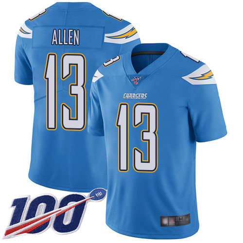 Nike Chargers #13 Keenan Allen Electric Blue Alternate Men's Stitched NFL 100th Season Vapor Limited Jersey Nike Chargers #13 Keenan Allen Electric Blue Alternate Men's Stitched NFL 100th Season Vapor Limited Jersey