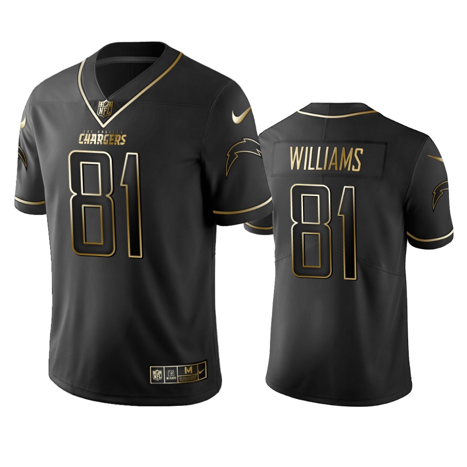 Chargers #81 Mike Williams Men's Stitched NFL Vapor Untouchable Limited Black Golden Jersey Chargers #81 Mike Williams Men's Stitched NFL Vapor Untouchable Limited Black Golden Jersey