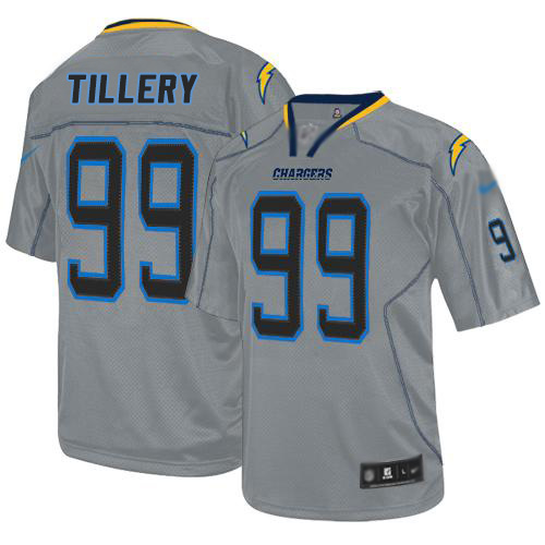 Nike Chargers #99 Jerry Tillery Lights Out Grey Men's Stitched NFL Elite Jersey Nike Chargers #99 Jerry Tillery Lights Out Grey Men's Stitched NFL Elite Jersey