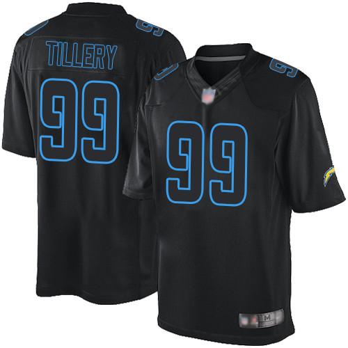 Nike Chargers #99 Jerry Tillery Black Men's Stitched NFL Impact Limited Jersey Nike Chargers #99 Jerry Tillery Black Men's Stitched NFL Impact Limited Jersey