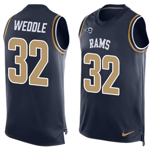 Nike Rams #32 Eric Weddle Navy Blue Team Color Men's Stitched NFL Limited Tank Top Jersey Nike Rams #32 Eric Weddle Navy Blue Team Color Men's Stitched NFL Limited Tank Top Jersey