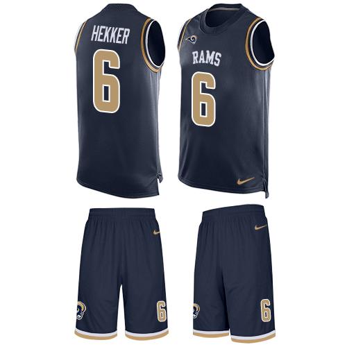 Nike Rams #6 Johnny Hekker Navy Blue Team Color Men's Stitched NFL Limited Tank Top Suit Jersey Nike Rams #6 Johnny Hekker Navy Blue Team Color Men's Stitched NFL Limited Tank Top Suit Jersey