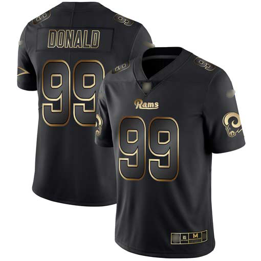 Nike Rams #99 Aaron Donald Black/Gold Men's Stitched NFL Vapor Untouchable Limited Jersey Nike Rams #99 Aaron Donald Black/Gold Men's Stitched NFL Vapor Untouchable Limited Jersey
