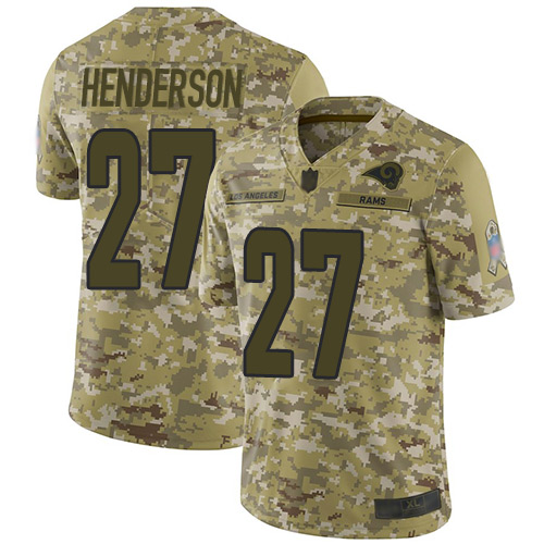 Nike Rams #27 Darrell Henderson Camo Men's Stitched NFL Limited 2018 Salute To Service Jersey Nike Rams #27 Darrell Henderson Camo Men's Stitched NFL Limited 2018 Salute To Service Jersey
