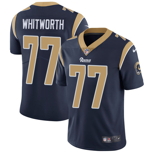Nike Rams #77 Andrew Whitworth Navy Blue Team Color Men's Stitched NFL Vapor Untouchable Limited Jersey Nike Rams #77 Andrew Whitworth Navy Blue Team Color Men's Stitched NFL Vapor Untouchable Limited Jersey