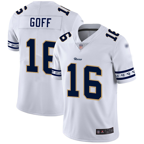 Nike Rams #16 Jared Goff White Men's Stitched NFL Limited Team Logo Fashion Jersey Nike Rams #16 Jared Goff White Men's Stitched NFL Limited Team Logo Fashion Jersey