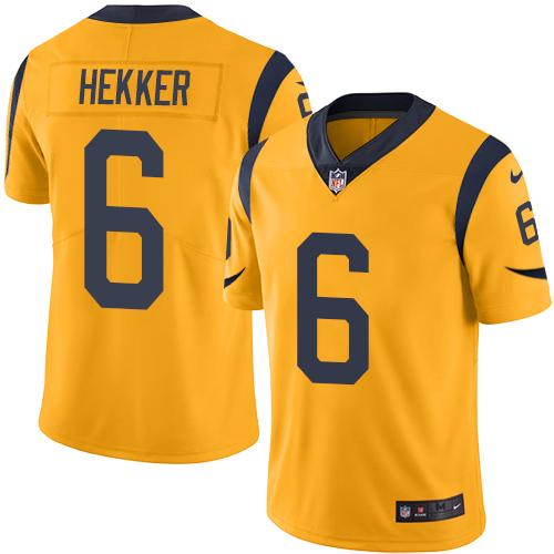 Nike Rams #6 Johnny Hekker Gold Men's Stitched NFL Limited Rush Jersey Nike Rams #6 Johnny Hekker Gold Men's Stitched NFL Limited Rush Jersey