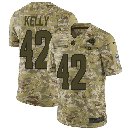 Nike Rams #42 John Kelly Camo Men's Stitched NFL Limited 2018 Salute To Service Jersey Nike Rams #42 John Kelly Camo Men's Stitched NFL Limited 2018 Salute To Service Jersey