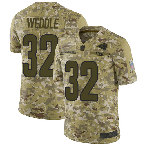 Nike Rams #32 Eric Weddle Camo Men's Stitched NFL Limited 2018 Salute To Service Jersey Nike Rams #32 Eric Weddle Camo Men's Stitched NFL Limited 2018 Salute To Service Jersey