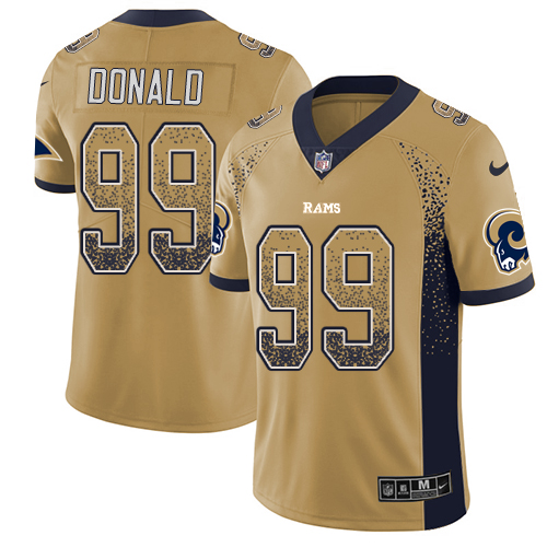 Nike Rams #99 Aaron Donald Gold Men's Stitched NFL Limited Rush Drift Fashion Jersey Nike Rams #99 Aaron Donald Gold Men's Stitched NFL Limited Rush Drift Fashion Jersey