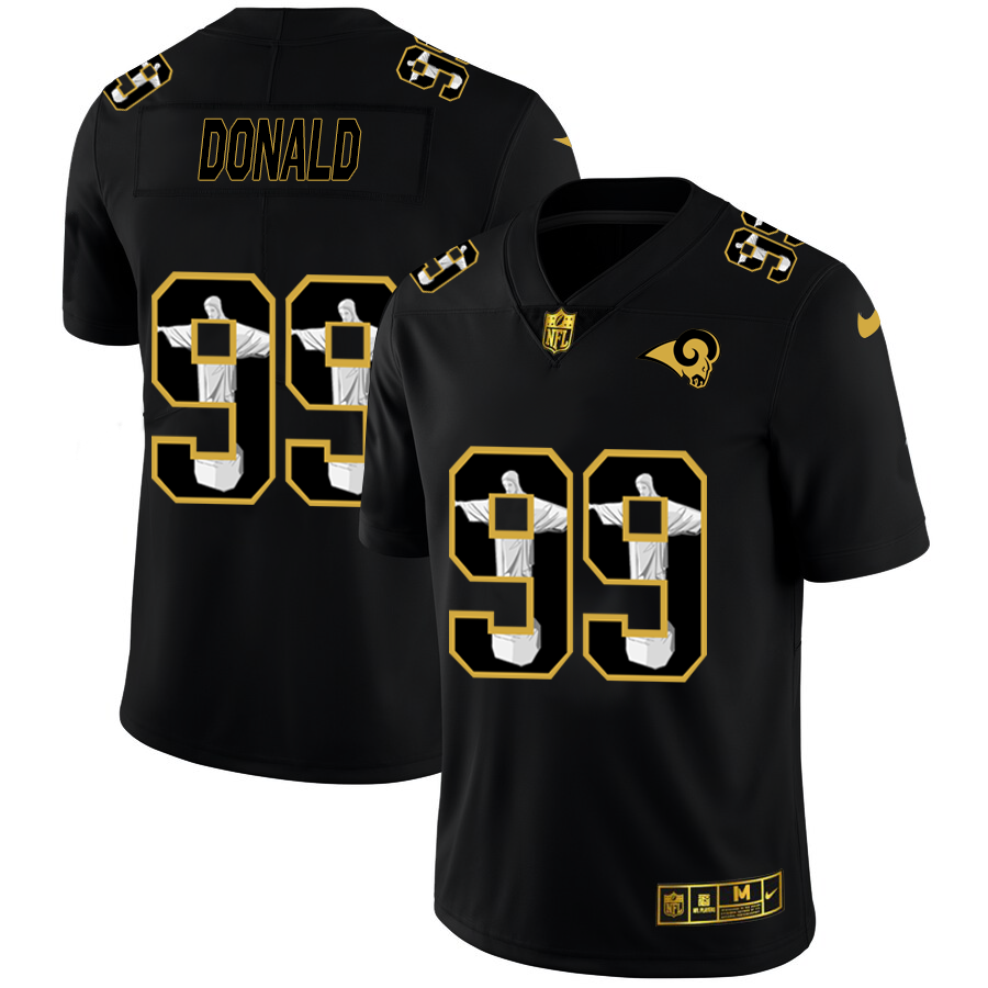 Los Angeles Rams #99 Aaron Donald Men's Nike Carbon Black Vapor Cristo Redentor Limited NFL Jersey Los Angeles Rams #99 Aaron Donald Men's Nike Carbon Black Vapor Cristo Redentor Limited NFL Jersey