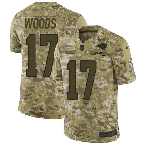 Nike Rams #17 Robert Woods Camo Men's Stitched NFL Limited 2018 Salute To Service Jersey Nike Rams #17 Robert Woods Camo Men's Stitched NFL Limited 2018 Salute To Service Jersey