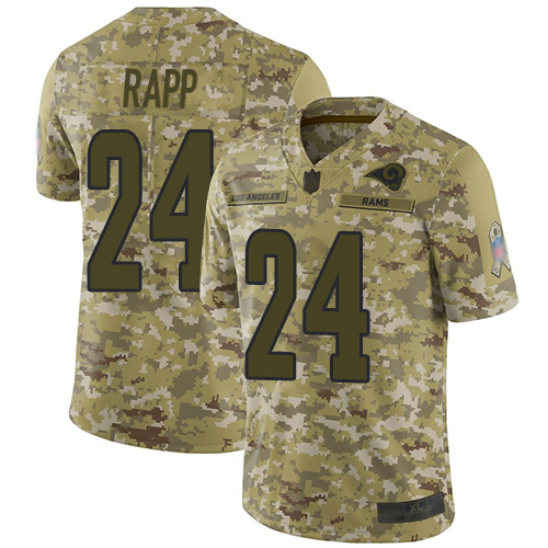 Nike Rams #24 Taylor Rapp Camo Men's Stitched NFL Limited 2018 Salute To Service Jersey Nike Rams #24 Taylor Rapp Camo Men's Stitched NFL Limited 2018 Salute To Service Jersey