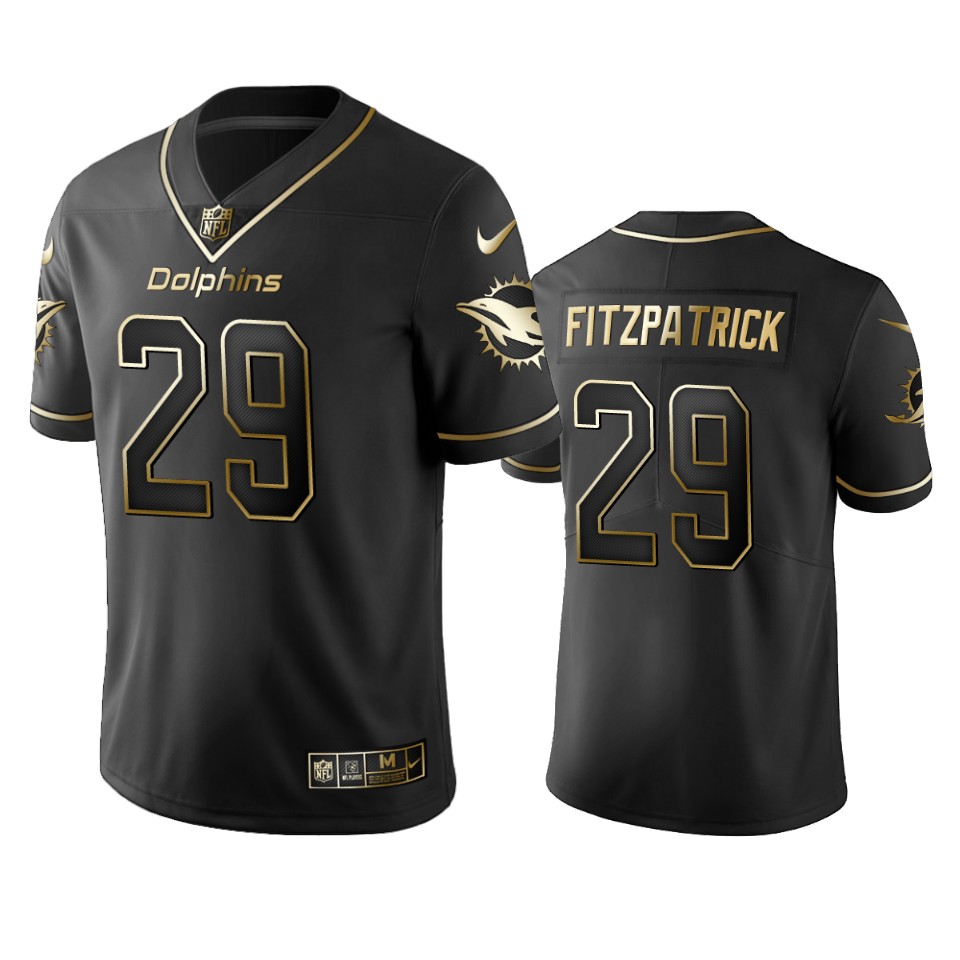 Dolphins #29 Minkah Fitzpatrick Men's Stitched NFL Vapor Untouchable Limited Black Golden Jersey Dolphins #29 Minkah Fitzpatrick Men's Stitched NFL Vapor Untouchable Limited Black Golden Jersey