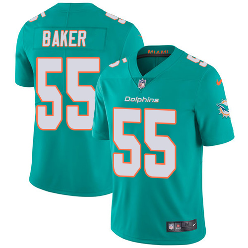 Nike Dolphins #55 Jerome Baker Aqua Green Team Color Men's Stitched NFL Vapor Untouchable Limited Jersey Nike Dolphins #55 Jerome Baker Aqua Green Team Color Men's Stitched NFL Vapor Untouchable Limited Jersey