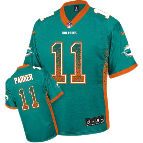 Nike Dolphins #11 DeVante Parker Aqua Green Team Color Men's Stitched NFL Elite Drift Fashion Jersey Nike Dolphins #11 DeVante Parker Aqua Green Team Color Men's Stitched NFL Elite Drift Fashion Jersey