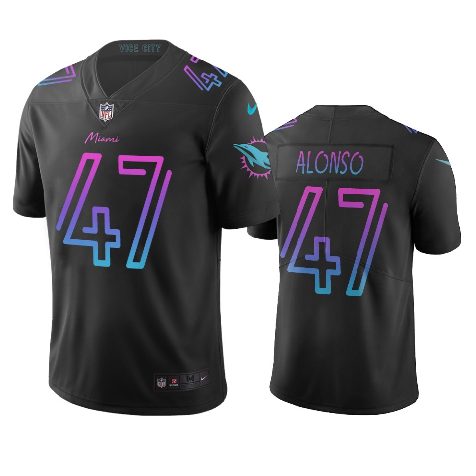 Miami Dolphins #47 Kiko Alonso Black Vapor Limited City Edition NFL Jersey Miami Dolphins #47 Kiko Alonso Black Vapor Limited City Edition NFL Jersey