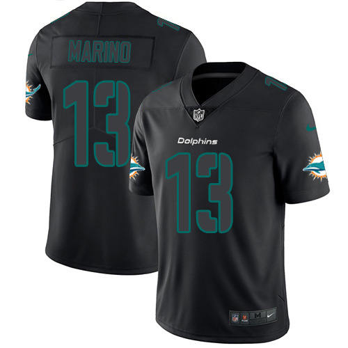 Nike Dolphins #13 Dan Marino Black Men's Stitched NFL Limited Rush Impact Jersey Nike Dolphins #13 Dan Marino Black Men's Stitched NFL Limited Rush Impact Jersey