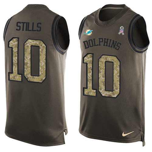 Nike Dolphins #10 Kenny Stills Green Men's Stitched NFL Limited Salute To Service Tank Top Jersey Nike Dolphins #10 Kenny Stills Green Men's Stitched NFL Limited Salute To Service Tank Top Jersey