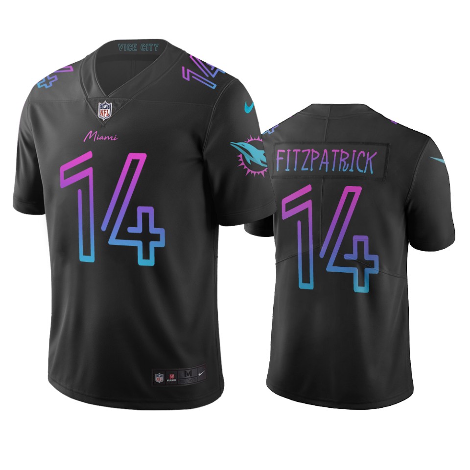 Miami Dolphins #14 Ryan Fitzpatrick Black Vapor Limited City Edition NFL Jersey Miami Dolphins #14 Ryan Fitzpatrick Black Vapor Limited City Edition NFL Jersey