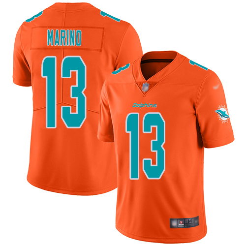Nike Dolphins #13 Dan Marino Orange Men's Stitched NFL Limited Inverted Legend Jersey Nike Dolphins #13 Dan Marino Orange Men's Stitched NFL Limited Inverted Legend Jersey