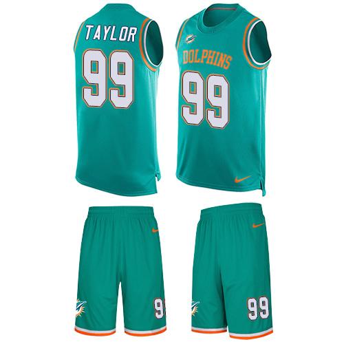 Nike Dolphins #99 Jason Taylor Aqua Green Team Color Men's Stitched NFL Limited Tank Top Suit Jersey Nike Dolphins #99 Jason Taylor Aqua Green Team Color Men's Stitched NFL Limited Tank Top Suit Jersey