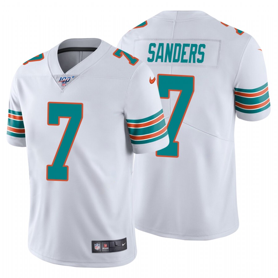Nike Dolphins #7 Jason Sanders White Alternate Men's Stitched NFL 100th Season Vapor Untouchable Limited Jersey Nike Dolphins #7 Jason Sanders White Alternate Men's Stitched NFL 100th Season Vapor Untouchable Limited Jersey