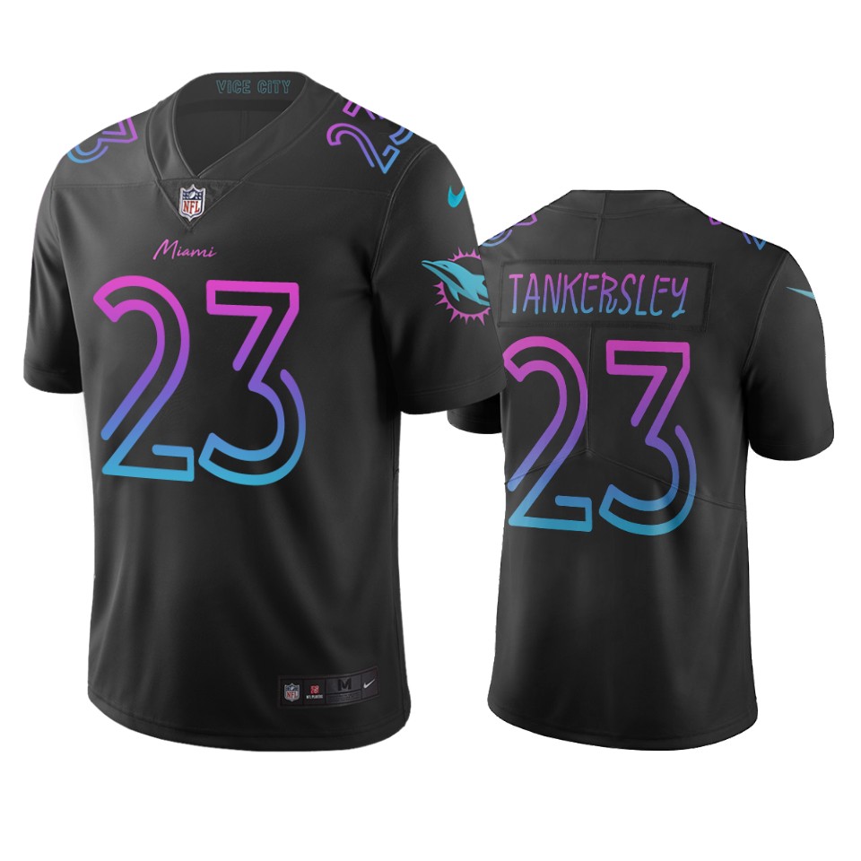 Miami Dolphins #23 Cordrea Tankersley Black Vapor Limited City Edition NFL Jersey Miami Dolphins #23 Cordrea Tankersley Black Vapor Limited City Edition NFL Jersey