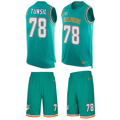 Nike Dolphins #78 Laremy Tunsil Aqua Green Team Color Men's Stitched NFL Limited Tank Top Suit Jersey Nike Dolphins #78 Laremy Tunsil Aqua Green Team Color Men's Stitched NFL Limited Tank Top Suit Jersey