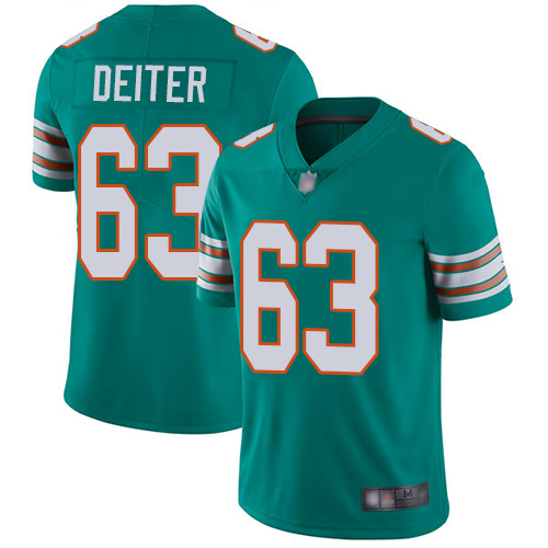 Nike Dolphins #63 Michael Deiter Aqua Green Alternate Men's Stitched NFL Vapor Untouchable Limited Jersey Nike Dolphins #63 Michael Deiter Aqua Green Alternate Men's Stitched NFL Vapor Untouchable Limited Jersey