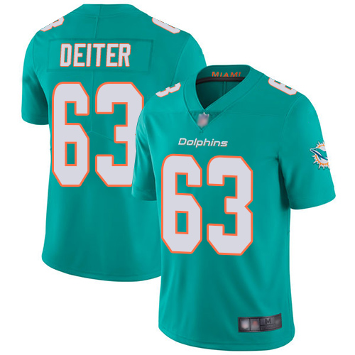 Nike Dolphins #63 Michael Deiter Aqua Green Team Color Men's Stitched NFL Vapor Untouchable Limited Jersey Nike Dolphins #63 Michael Deiter Aqua Green Team Color Men's Stitched NFL Vapor Untouchable Limited Jersey